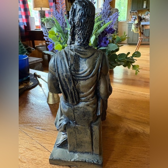 Bronzed Michelangelo Moses Ceramic Sculpture - Picture 9 of 9